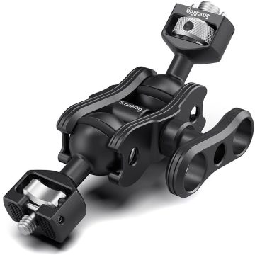   SMALLRIG 2115C Ball Head Clamp with 3/8"-16 ARRI Accessory and 1/4"-20 Screw Mounts