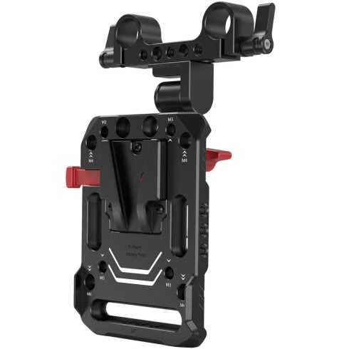 SMALLRIG 2991 V-Lock Battery Plate with 15mm Rod Clamp & Adjustable Arm