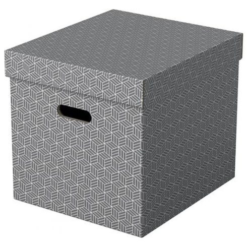 ESSELTE Home Tárolódoboz kocka alakú szürke