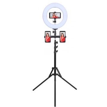   SUNPAK Ultimate Vlogging Szett lámpaállvány telefonadapter Boya mikrofon stúdió körlámpa fekete