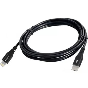   LOTOO USB 2.0 Type C Lightning Töltő/adatkábel Fekete 80cm LTO-ICSS2L-800