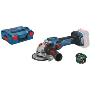   BOSCH GWS 18V-15 SC 150mm solo Sarokcsiszoló + L-BOXX + BT energy modul - akku és töltő nélkül