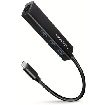 AXAGON HMC-GL3A SuperSpeed USB-C hub + gigabit LAN