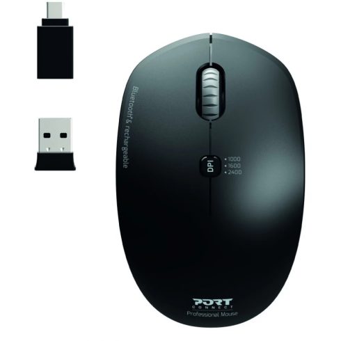 PORT DESIGNS Ergonomic Mobility újratölthető fekete