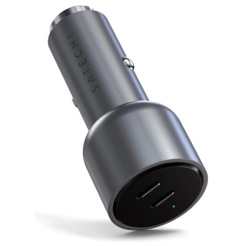 SATECHI Autós töltő Dual USB-C PD 40W ezüst