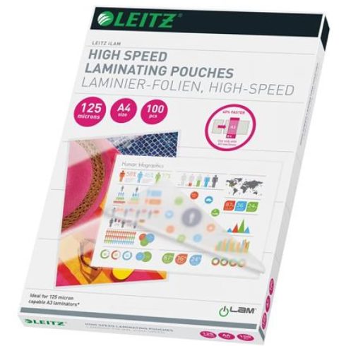 LEITZ Meleglamináló fólia 125 mikron A4 fényes iLam