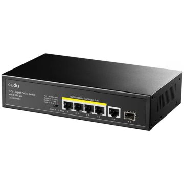 CUDY 6-Port 10/100/1000M PoE+ Switch GS1005PTS1
