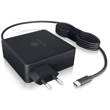   ICY BOX Wall charger for USB Power Delivery Charge quickly 90W fekete