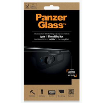   PANZERGLASS Screen Protector CamSlider Privacy iPhone 13 Pro Max fekete