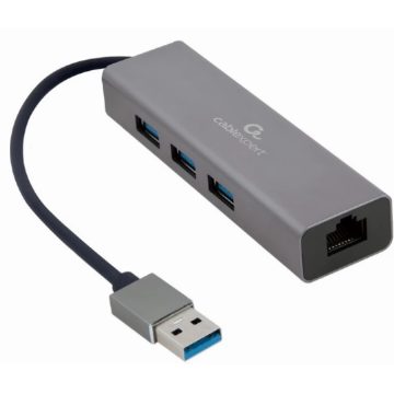   GEMBIRD USB AM Gigabit network adapter with 3-port USB 3.0 hub