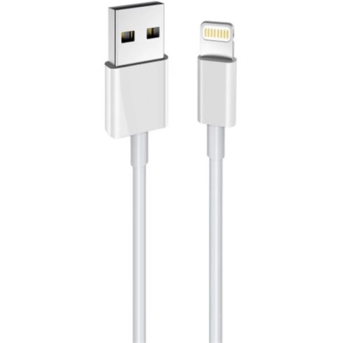 STANSSON USB Lightning Töltő/adatkábel Fehér 2m CA-161