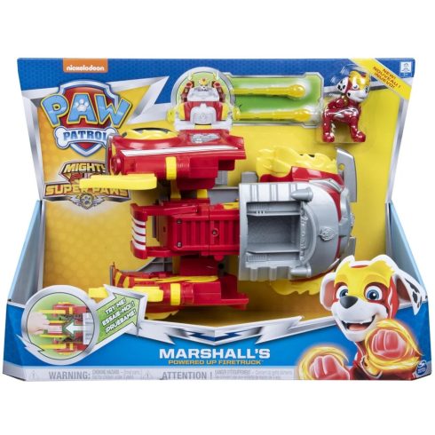 SPIN MASTER Mancs őrjárat Powered Up járművek Marshall átalakuló tűzoltó kocsija