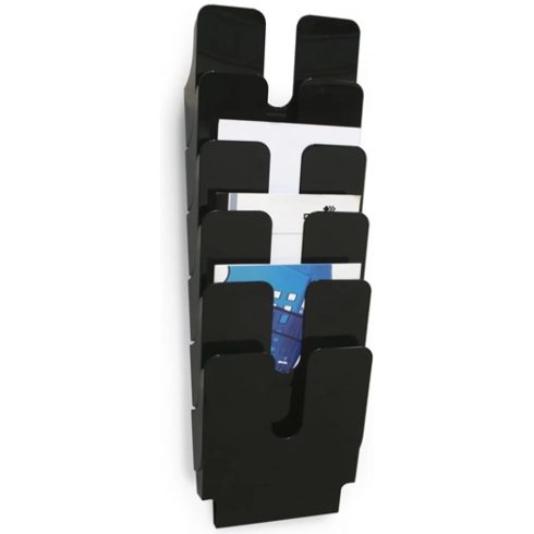 DURABLE Prospektustartó adagoló fali álló A4 FLEXIPLUS 6 fekete