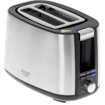 ADLER AD 3214 Kenyérpirító 750 W ezüst / fekete