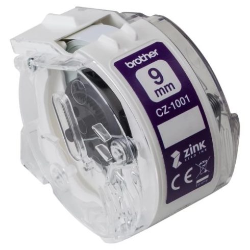 BROTHER CZ-1001 színes folytonos szalagtekercs 9mm x 5m fehér