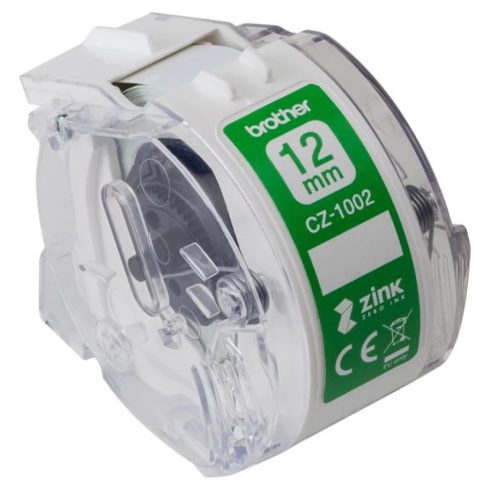 BROTHER CZ-1002 színes folytonos szalagtekercs 12mm x 5m fehér