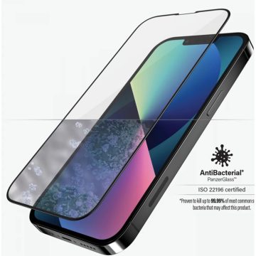   PANZERGLASS Screen Protector Case Friendly Antibacterial Samsung Galaxy S22 Ultra fekete