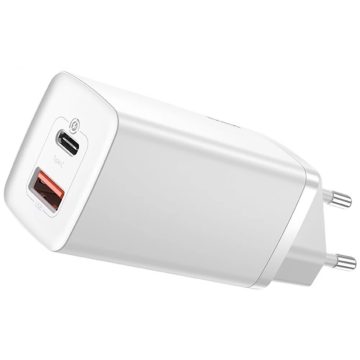 BASEUS GaN2 Lite Quick Travel Charger USB+C 65W EU fehér