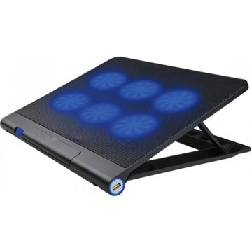 PLATINET Hűtő Notebookhoz 6 ventillátoros fekete