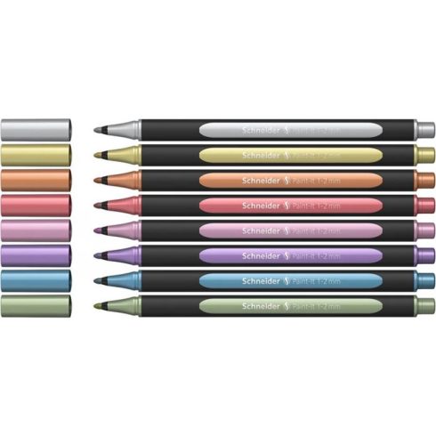 SCHNEIDER Paint-It 020 Akril marker készlet 1-2 mm 8 különböző metálfényű szín