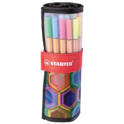 STABILO Tűfilc készlet 0.4 mm Point 88 ARTY 25 különböző szín