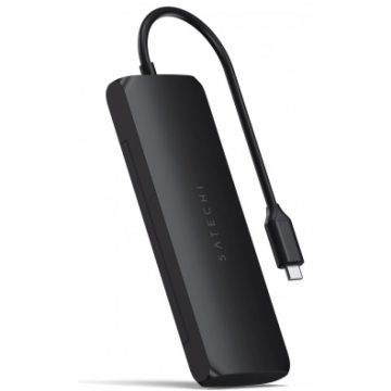   SATECHI ST-UCHSEK USB-C Hybrid Multiport adapter (SSD Enclosure HDMI 4K 2 x USB-A 3.1 Gen 2 up to 10 Gbps) - fekete