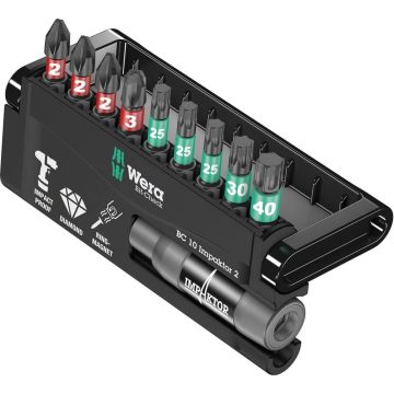   WERA 05057682001 Bit-Check 10 Impaktor 2 bitfej készlet 10db-os