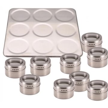   BERGNER BGMP-6101 Masterpro Fűszertartó szett tartóval rozsdamentes acél