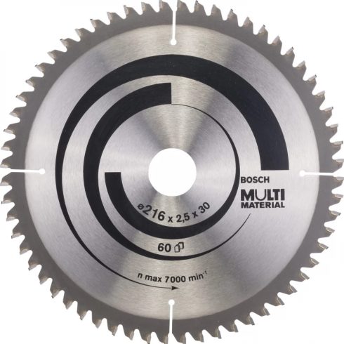 BOSCH Körfűrészlap Multi Material 216 x 30 x 2.5 mm 60T