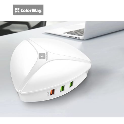 COLORWAY Charger 40W 6X USB 8А Quick Charge 3 fehér