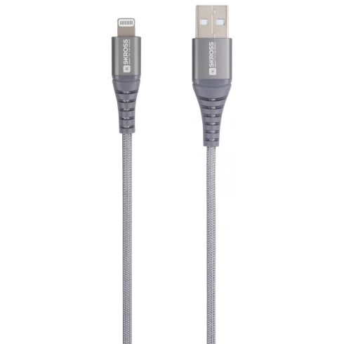 USB Lightning Töltő/adat Szürke 1.2m SKCA0011A-MFI120CN