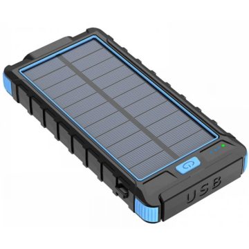 CELLECT Solar Powerbank 10000mAh fekete-kék