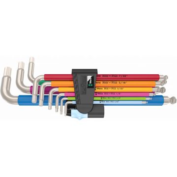   WERA 05022860001 3950/9 Hex-Plus Multicolour Imperial imbuszkulcs készlet