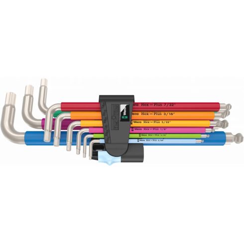 WERA 05022860001 3950/9 Hex-Plus Multicolour Imperial imbuszkulcs készlet