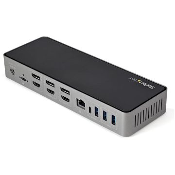   STARTECH USB-C & USB-A Dock - Hybrid Universal Triple Monitor Laptop Docking Station