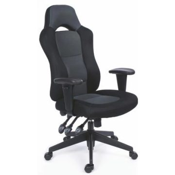   MAYAH Super Racer Főnöki szék gyöngyszövet-borítás fekete lábkereszt fekete-szürke