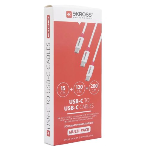 SKROSS USB 2.0 Type C Összekötő Fehér 2m SKCA0006C-CMULTICN