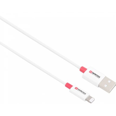 SKROSS USB Lightning Töltő/adat Fehér 2m SKCA0005A-MFI200CN