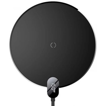   BASEUS Digital Led Asztali vezeték nélküli töltő 15W fekete
