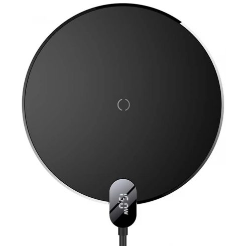 BASEUS Digital Led Asztali vezeték nélküli töltő 15W fekete