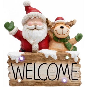 LED-es kerámia figura WELCOME