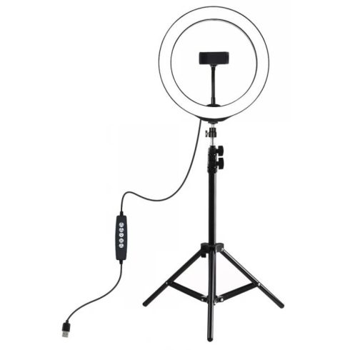 PULUZ PKT3044 állvány 1.1 m RGBW LED világítással 26 cm vlog / stream / okostelefon