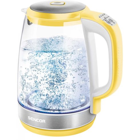 SENCOR SWK 2196YL Üveg vízforraló 2 l inox / sárga
