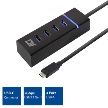 ACT CONNECTIVITY AC6415 USB-C Hub 3.2 4 USB-A porttal