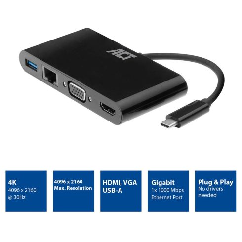 ACT CONNECTIVITY AC7330 Multiport 4K adapter