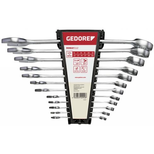 GEDORE 3300992 Racsnis csavarkulcs készlet 12 részes