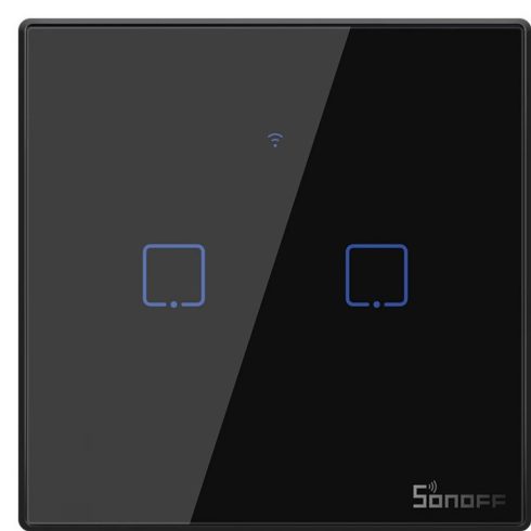SONOFF T3EU2C-TX Érintőfénykapcsoló WiFi + RF 433 T3 EU TX (2 csatornás)