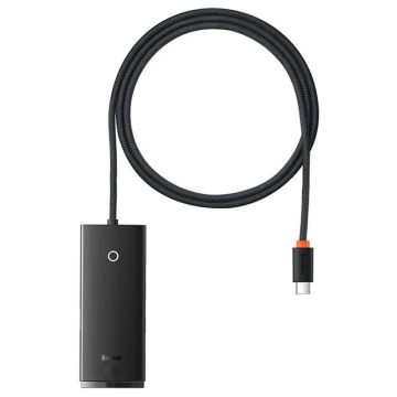   BASEUS Lite Series Hub 4in1 USB-C 4x USB 3.0 + USB-C 1m fekete