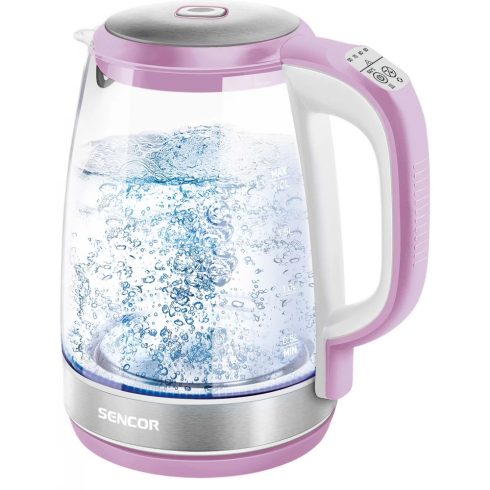 SENCOR SWK 2198RS Vízforraló hőfokszabályzóval 2200 W 2 L átlátszó / lila