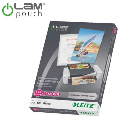LEITZ A5 125 mikronos meleglamináló-fólia UDT technológiával